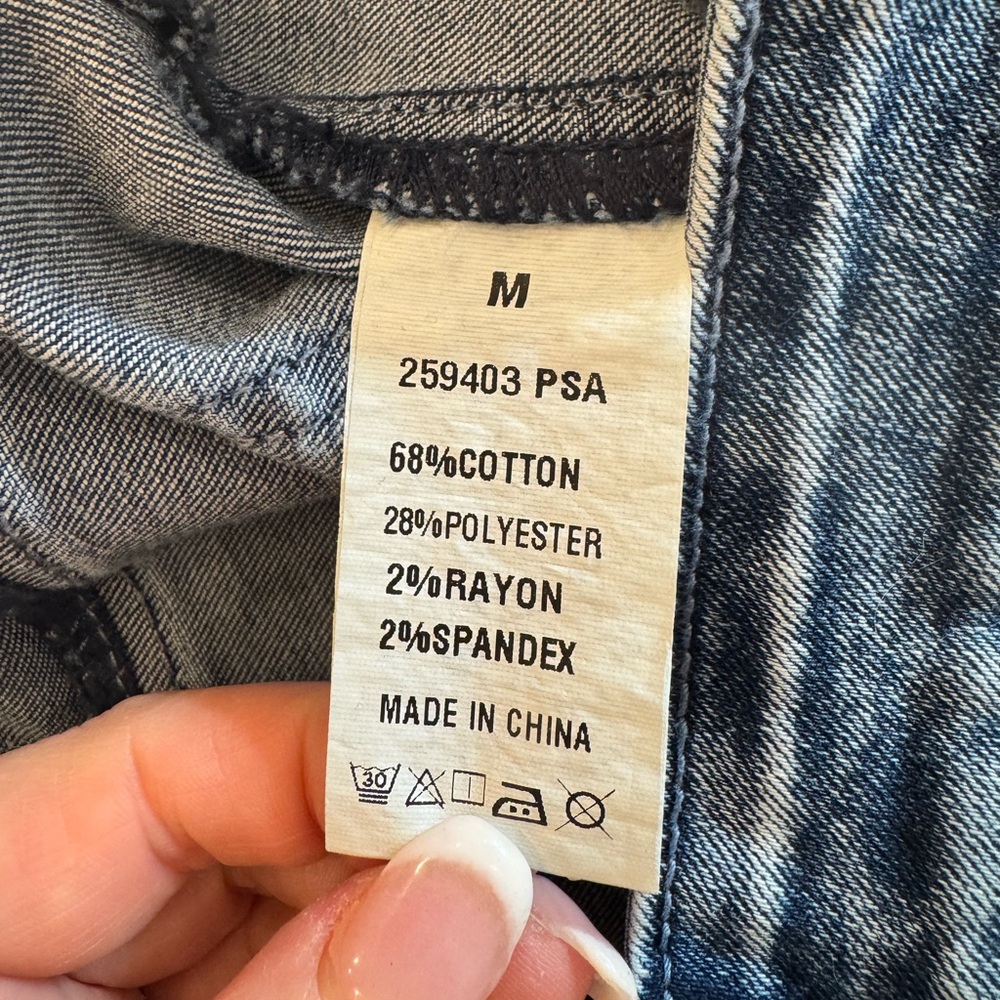 Flamingals Split Hem Button Up Midi Stretchy Deni… - image 11